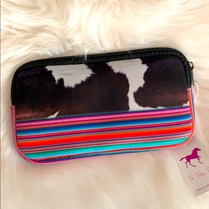 Small cow and serape makeup bag